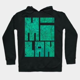 Milan, Italy City Map Typography - Watercolor Hoodie